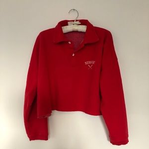 Brandy Melville red cropped sweater by John Galt